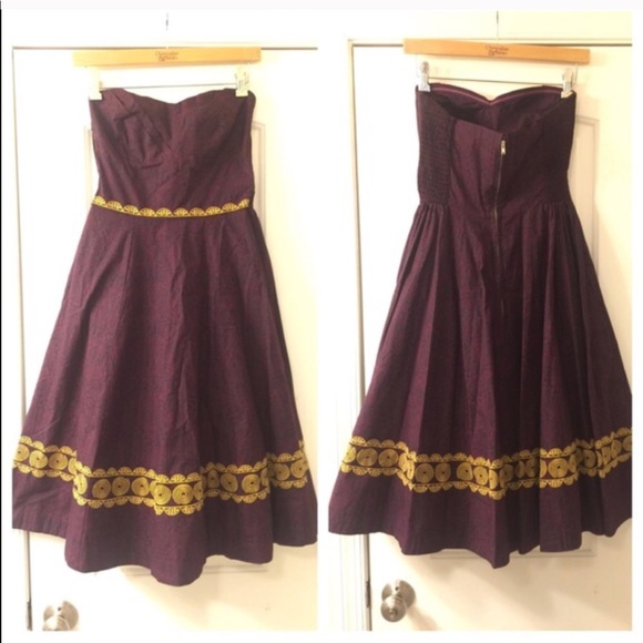 Anthro ‘AUBERGINE SKY DRESS’ - Picture 2 of 2